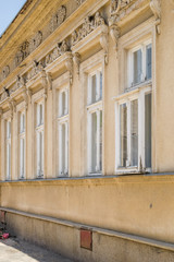 Fototapeta na wymiar The windows of the old houses in Sremski Karlovci, Serbia