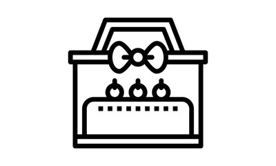 Birthday cake icon for celebrations and events