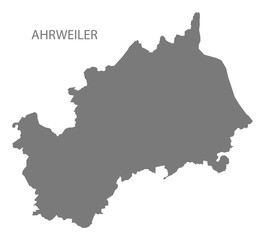 Ahrweiler grey county map of Rhineland-Palatinate DE