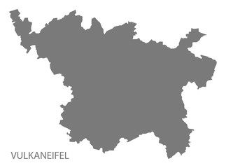 Fototapeta na wymiar Vulkaneifel grey county map of Rhineland-Palatinate DE