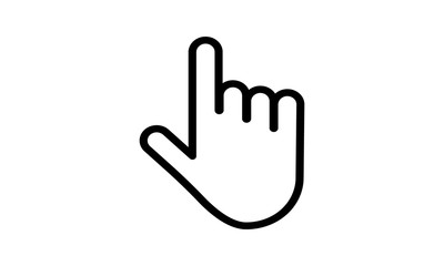 Pointer finger icon for navigation and selection
