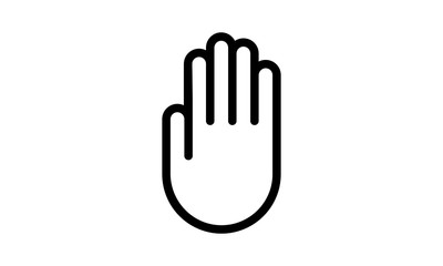 Palm hand icon for human interaction and gestures
