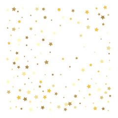 Gold stars. Confetti celebration