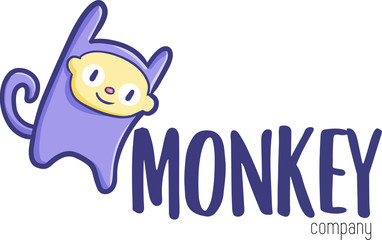Cute and funny logo for monkey store or company