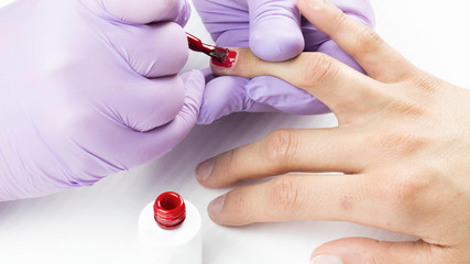 nail painting manicure hybrid isolated professional salon