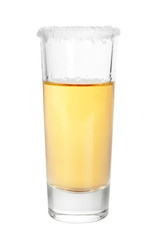 Cocktail. Vodka, gin, tequila isolated on white background