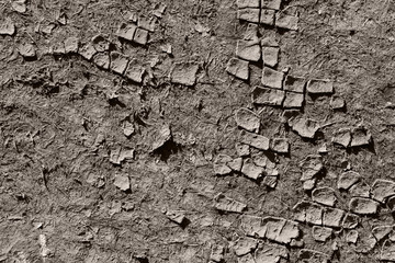 Blurred Shot Of Cracked Paint Texture. Abstract Texture Background. Cropped Shot of Painted Wall....