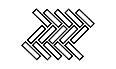 Parquet floor icon for construction and home improvement