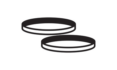 Wedding rings icon for marriage and celebrations