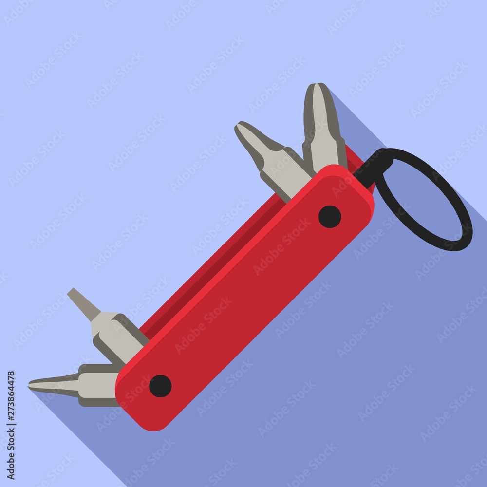 Poster multitool key icon. flat illustration of multitool key vector icon for web design