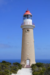 Fototapeta na wymiar Der Leuchtturm und das Meer am Cape Du Couedic auf Kangaroo Island in Australien