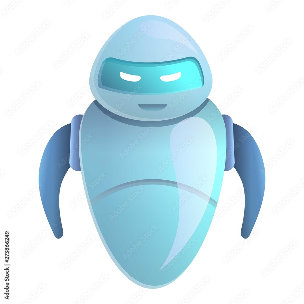 Poster assistant chatbot icon. cartoon of assistant chatbot vector icon for web design isolated on white ba