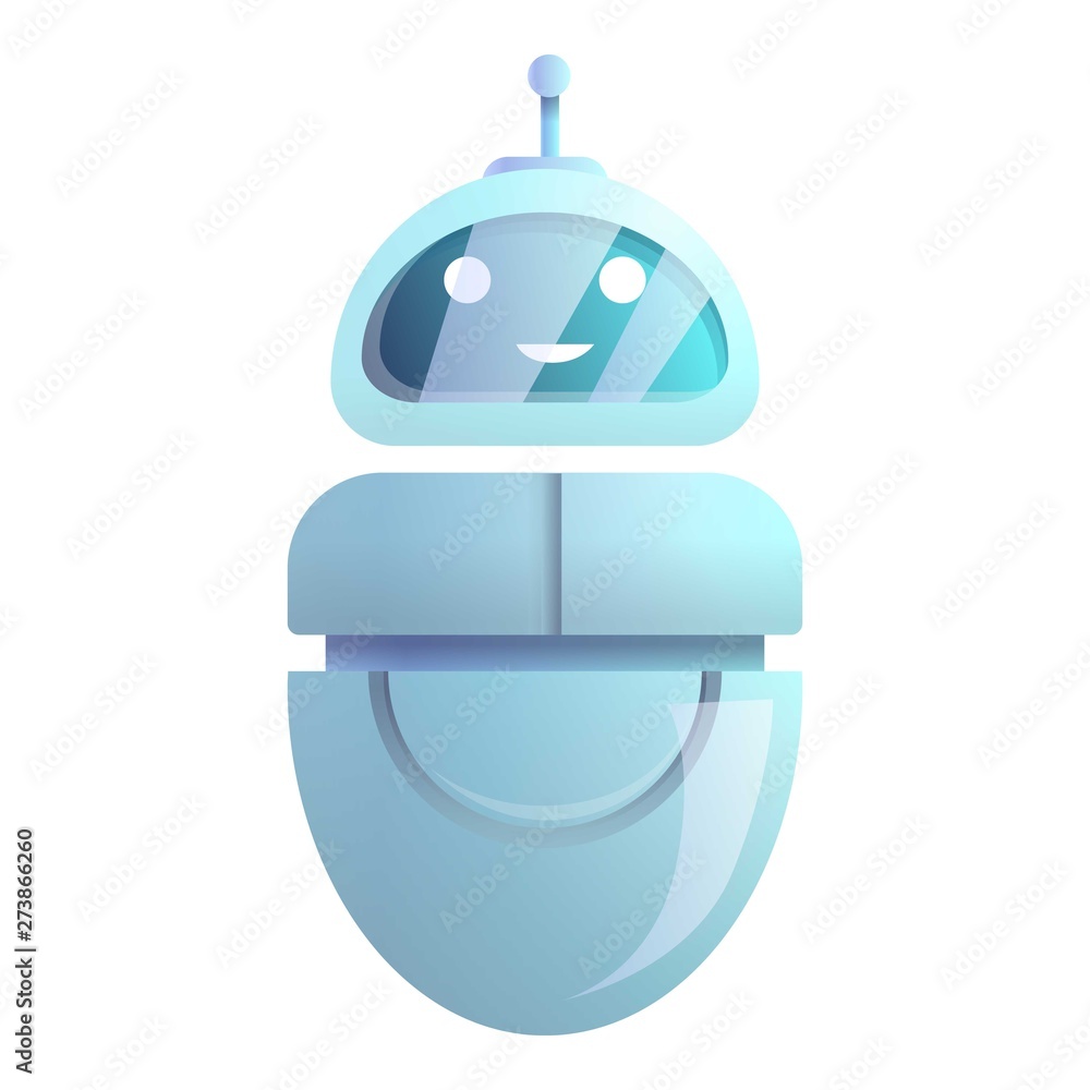 Poster smartphone chatbot icon. cartoon of smartphone chatbot vector icon for web design isolated on white 