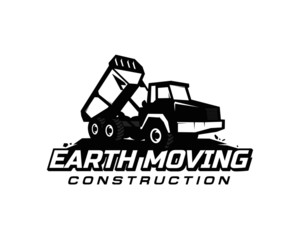 Excavator logo template vector. Heavy equipment logo vector for construction company. Creative excavator illustration for logo template.