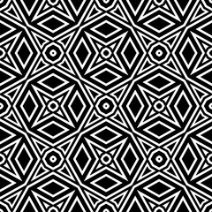 Vector seamless pattern Black and white color. Design for fabric print