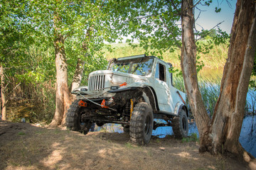 off-road car for participation in sports competitions with special equipment © Ambartsumian