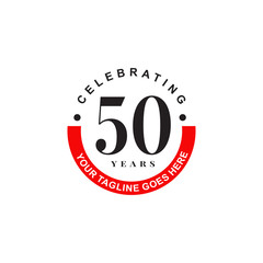 Celebrating 50th years anniversary logo design