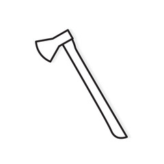 black and white axe icon- vector illustration