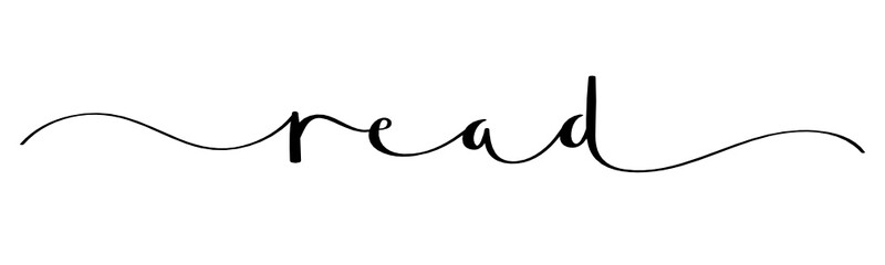 READ black vector brush calligraphy banner