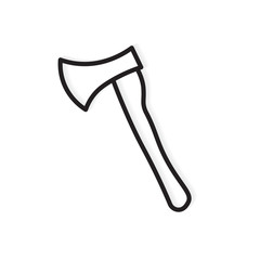 black axe icon- vector illustration