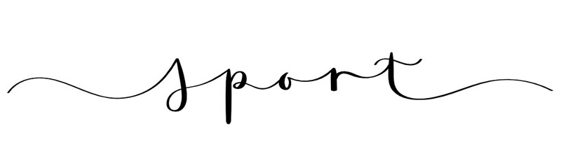 SPORT vector brush calligraphy banner