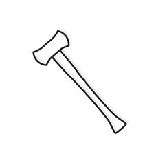 black axe icon- vector illustration