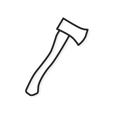 black axe icon- vector illustration