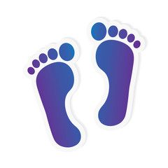 bare foot print icon- vector illustration