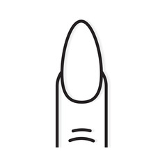 finger nail icon- vector illustration