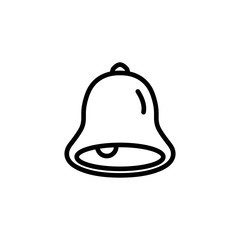 Fototapeta premium Bell Line Icon In Flat Style Vector For Apps, UI, Websites. Black Icon Vector Illustration