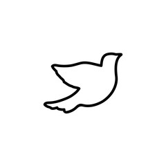 Bird Line Icon In Flat Style Vector For Apps, UI, Websites. Black Icon Vector Illustration