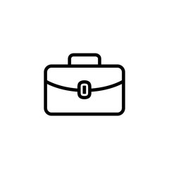 Briefcase Line Icon In Flat Style Vector For Apps, UI, Websites. Black Icon Vector Illustration