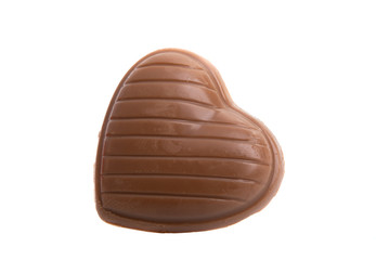 chocolate hearts isolated
