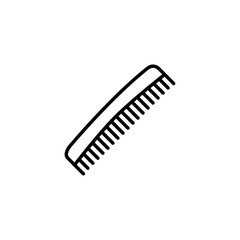 Comb Line Icon In Flat Style Vector Icon For Apps, UI, Websites. Hairbrush Black Icon Illustration