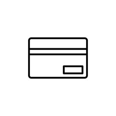 Fototapeta premium Credit Card Line Icon In Flat Style Vector For App, UI, Websites. Black Icon Vector Illustration