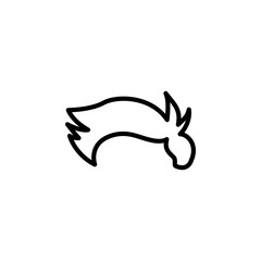 Fototapeta premium Hairstyle Line Icon In Flat Style Vector For App, UI, Websites. Black Icon Vector Illustration