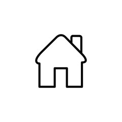Home Line Icon In Flat Style Vector For App, UI, Websites. House Black Icon Vector Illustration