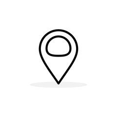 Locator Line Icon In Flat Style Vector For App, UI, Websites. Black Icon Vector Illustration