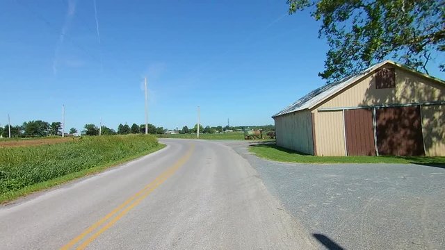 Driving Along Amish Countryside Came Across an Amish Farmer Spreading Liquid Manure