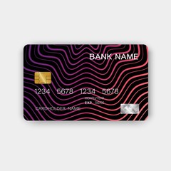 Credit cards. With inspiration from the abstract. Colorful on the white background. Glossy plastic style. Vector illustration design EPS 10
