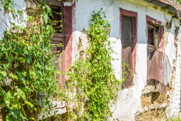 An old, dilapidated house in Sr.Karlovci, Serbia