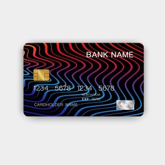 Credit cards. With inspiration from the abstract. Colorful on the white background. Glossy plastic style. Vector illustration design EPS 10