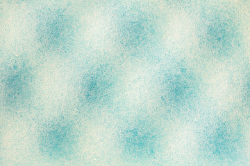 Light blue spotted background with round shadows. Pattern on the surface of the material. Enlarged image of porous surface of bluestone color. Molecular bonds between atoms of matter, nanostructure.