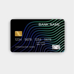 Credit cards. With inspiration from the abstract. Colorful on the white background. Glossy plastic style. Vector illustration design EPS 10