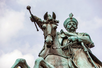 Fototapeta na wymiar Statue of King Jan III Sobieski in Gdansk