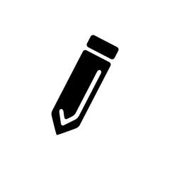 Pencil Icon In Flat Style Vector For Apps, UI, Websites. Black Icon Vector Illustration