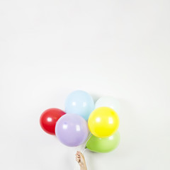 Fototapeta na wymiar Colorful balloons for birthday concept
