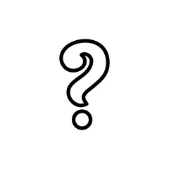 Question Line Icon In Flat Style Vector For Apps, UI, Websites. Black Icon Vector Illustration