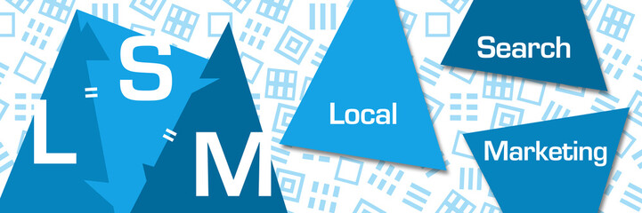 LSM - Local Search Marketing Blue Triangle Horizontal 