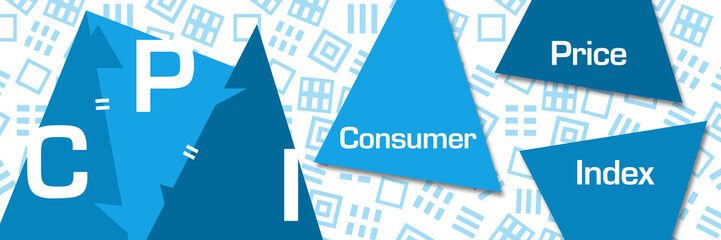CPI - Consumer Price Index Blue Triangle Horizontal 